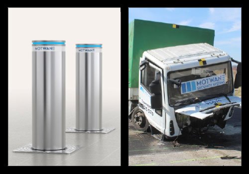 Bollards Motwane and Truck Crash Test